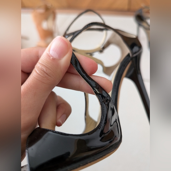Jimmy Choo Black Patent Leather Lang 100 High-Heel - Picture 10 of 11
